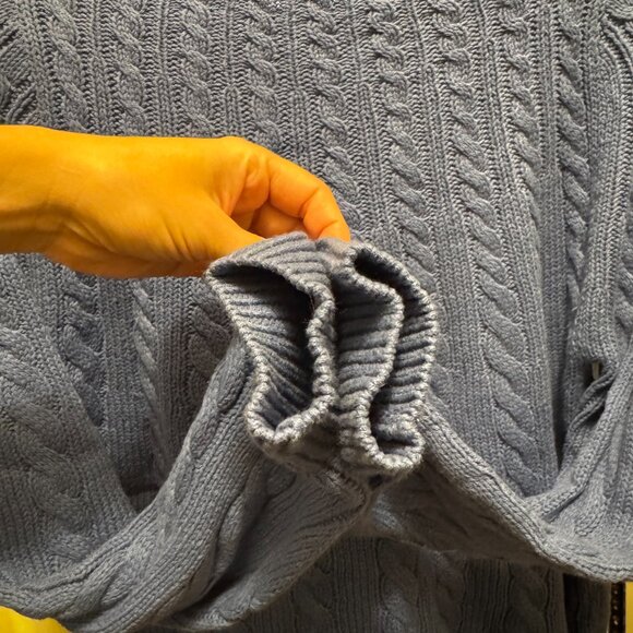 Joe Fresh Blue Mock Neck Sweater | Size M | EUC | Cotton Blend - Picture 5 of 6